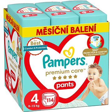PAMPERS Premium Care Pants Vel. 4 (114 ks)