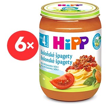 HiPP BIO Špagety v boloňské omáčce - 6× 190 g