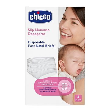 CHICCO Kalhotky po porodu síťované elastické 4 ks