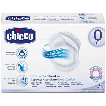 CHICCO Tampóny do podprsenky antibakteriální 60 ks