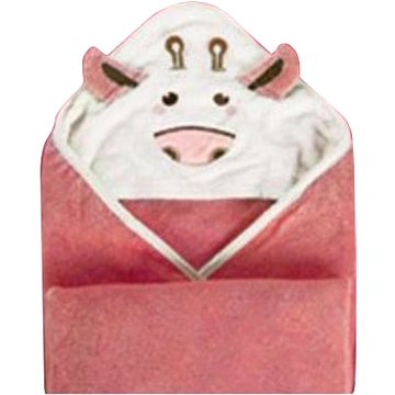 GOLDBABY dětská osuška s kapucí růžová 90×90 cm
