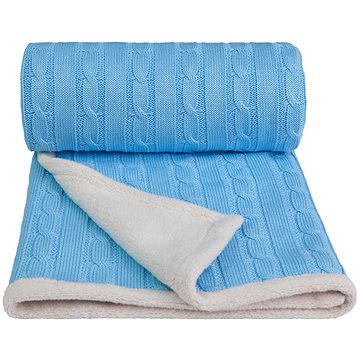 T-TOMI pletená deka Winter Blue, 80 × 100 cm