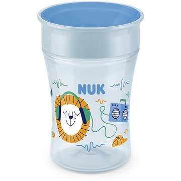 NUK hrnek Magic Cup s víčkem 230 ml - modrá, mix motivů