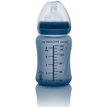 Everyday Baby láhev sklo s teplotním senzorem 240 ml Blueberry