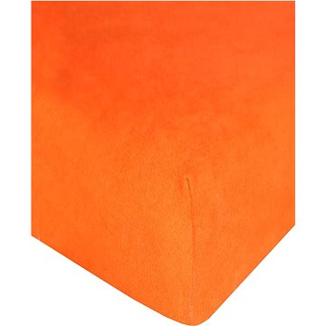 4sleep froté prostěradlo s gumičkou, 60 × 120 - 15 Pomeranč