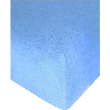 4sleep froté prostěradlo s gumičkou, 60 × 120 - 24 Sv. modrá