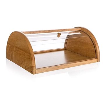 E-shop BANQUET BRILLANTE Brotbox aus Gummibaumholz mit Kunststoffdeckel 36 cm x 27 cm x 15 cm