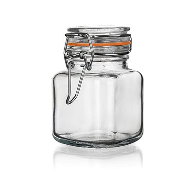 E-shop BANQUET LINA Luftdichtes quadratisches Glasgefäß 100 ml, orange