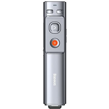 Baseus Orange Dot Wireless Presenter Red Laser, Grey