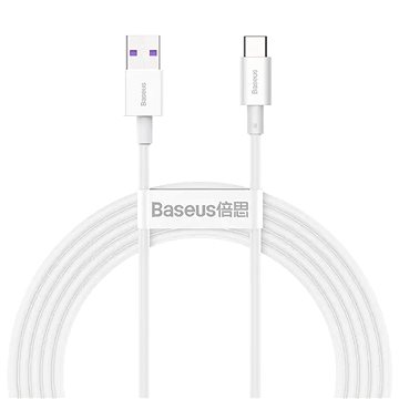 E-shop Baseus Superior Series USB / Typ-C Schnellladekabel 66 Watt 2 m - weiß