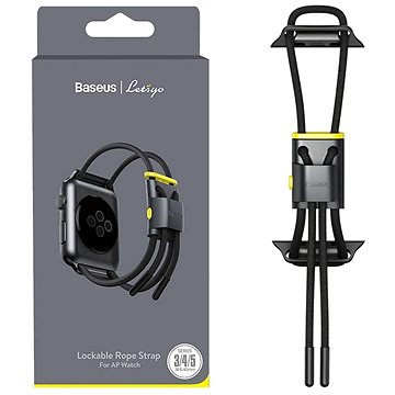 Baseus Lockable Rope Strap pro Apple Watch 38/40/41mm Grey&Yellow