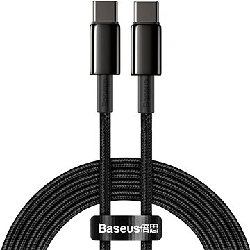 E-shop Baseus Tungsten Gold Fast Charging Data Cable Type-C (USB-C) 100 W 2 m Schwarz