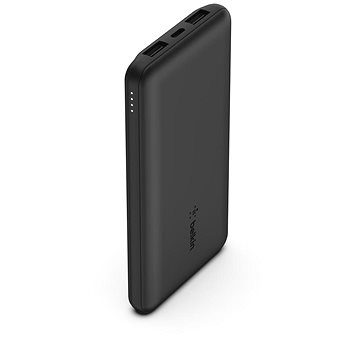 E-shop Belkin BOOST CHARGE 10000 mAh Power Bank with USB-C 15W - Dual USB-A - 15cm USB-A to C Cable - Black