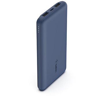 E-shop Belkin BOOST CHARGE 10000 mAh Power Bank with USB-C 15W - Dual USB-A - 15cm USB-A to C Cable - Blue