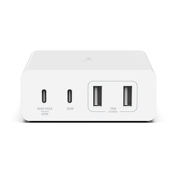 E-shop Belkin Boost Charge PRO 108W 4-Ports USB GaN Desktop Charger (Dual C and Dual A) and 2m Cord - White