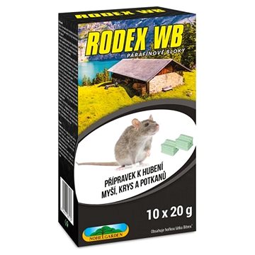 LOVELA Rodenticid RODEX WB - parafínové bloky, 10 x 20 g