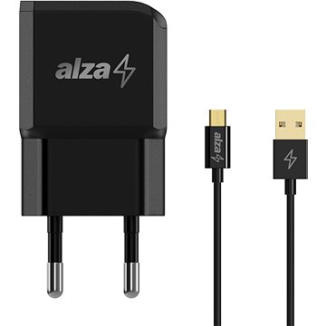 E-shop AlzaPower Smart Charger 2.1A schwarz + Core Micro USB 1m schwarz