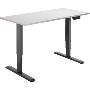 AlzaErgo Table ET1 NewGen černý + deska TTE-12 120x80cm bílá dýha