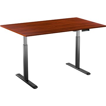 AlzaErgo Table ET2 černý + deska TTE-01 140x80cm lamino kaštan