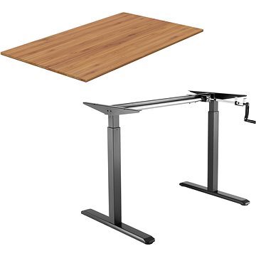 AlzaErgo Table ET3 černý + deska TTE-01 140x80cm bambusová