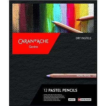 CARAN D'ACHE Kunstpastelle in Bleistift 12 Farben