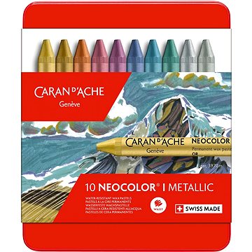 CARAN D'ACHE Neocolor I 10 metalických barev