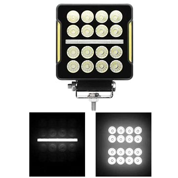 KAMAR Světlomet LED pracovní čtvercový + poziční 12-24V 16x LED