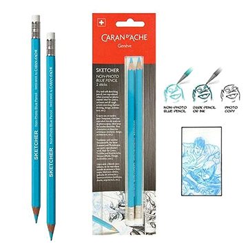 CARAN D'ACHE Skicovací tužka Sketcher Non-photo modrá 2ks