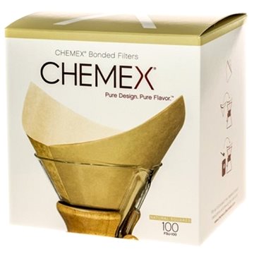 Chemex papírové filtry pro 6-10 šálků, čtvercové, přírodní, 100ks