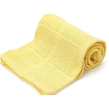 Chanar Bavlněná celulární deka 230 × 260cm, žlutá