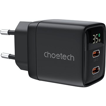 E-shop ChoeTech PD35W Dual Type-C GAN PD35W Wall Charger, black