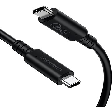 E-shop Choetech USB C to C USB4 Gen3 100W 40Gbps/8K 0.8M Cable Black