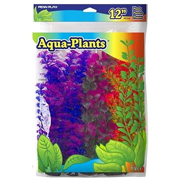 Penn Plax Umelé rastliny farebné 30,5 cm sada 6 ks