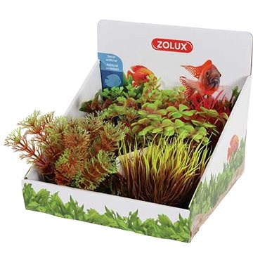 Zolux Dekorácia do akvárií rastlina na kamienky načervenané listy 19 cm