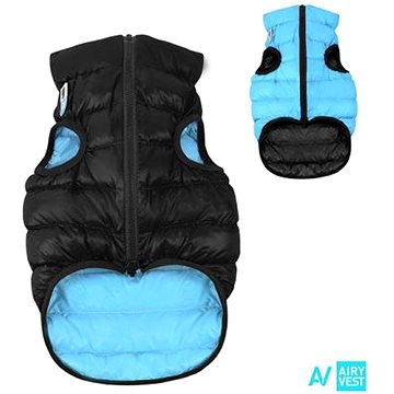 AiryVest bunda pro psy černá/modrá S 30