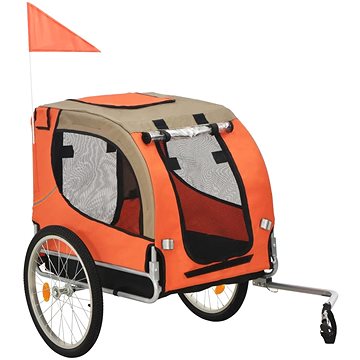 Shumee Vozík za kolo pro psa oranžovo-hnědý