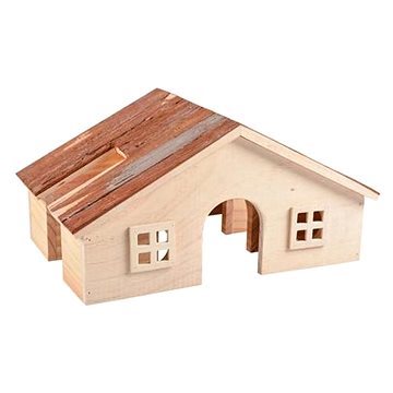 DUVO+ Domček drevený pre drobné hlodavce 22 × 18 × 15 cm