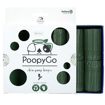 PoopyGo Eko, vrecká s vôňou levandule 8 × 15 ks