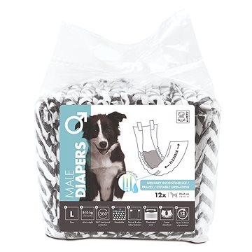 M-Pets Jednorazové plienky pre psích samcov L 12 ks