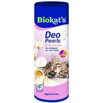 Biokat´s Deo Pearls dezodorant mačacej toalety s vôňou detského púdru 700 g