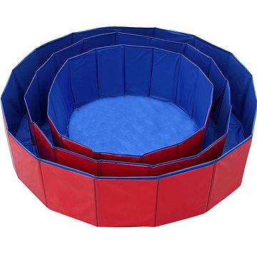 Petstar bazén pre psov modro-červený M 120 × 30 cm