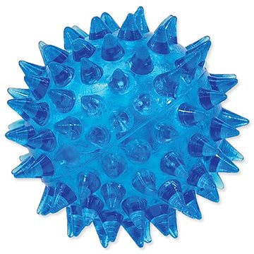 DOG FANTASY hračka loptička pískacia modrá 5 cm
