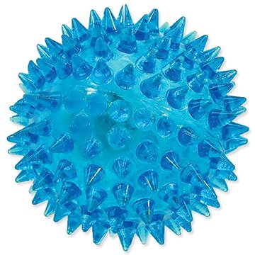 DOG FANTASY hračka loptička LED modrá 6 cm