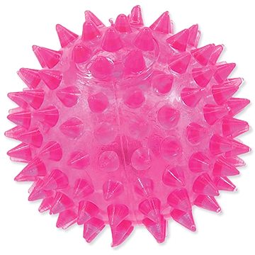 DOG FANTASY hračka loptička LED ružová 6 cm