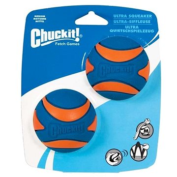 Chuckit! Ultra Squeaker Ball Medium – pískacia – 2 na karte