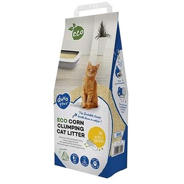 DUVO+ Eco hrudkujúca podstielka pre mačky z kukurice 10 kg