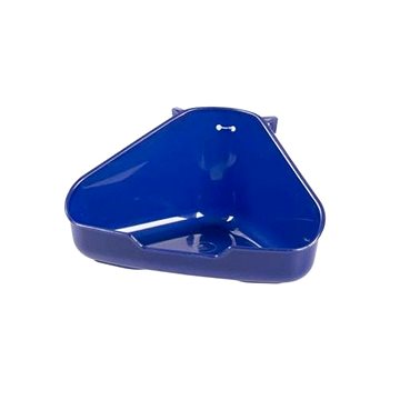 DUVO+ Rohová toaleta pre hlodavce modrá L 37,5 × 26,5 × 15,5 cm