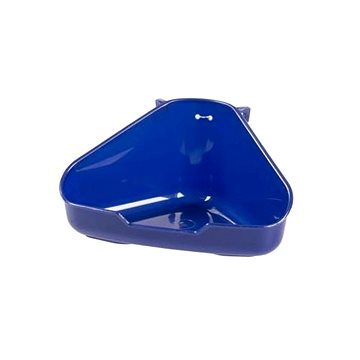 DUVO+ Rohová toaleta pre hlodavcov modrá S 16,5 × 12,5 × 8 cm