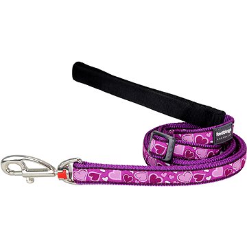 Red Dingo Vodítko Breezy Love Purple 12 mm × 1,8 m