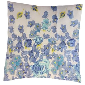 Chanar Polštářek Květy světle modré 40×40 cm